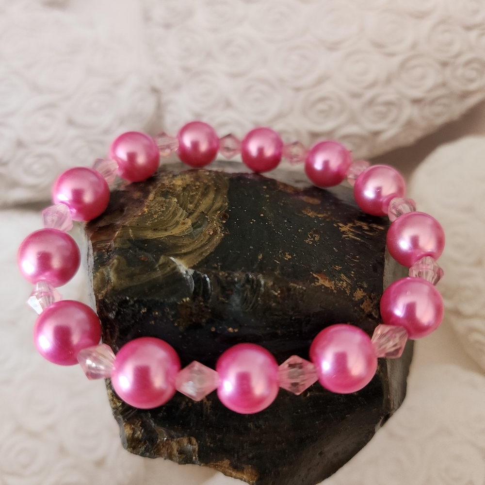 Pink Beaded Bracelet